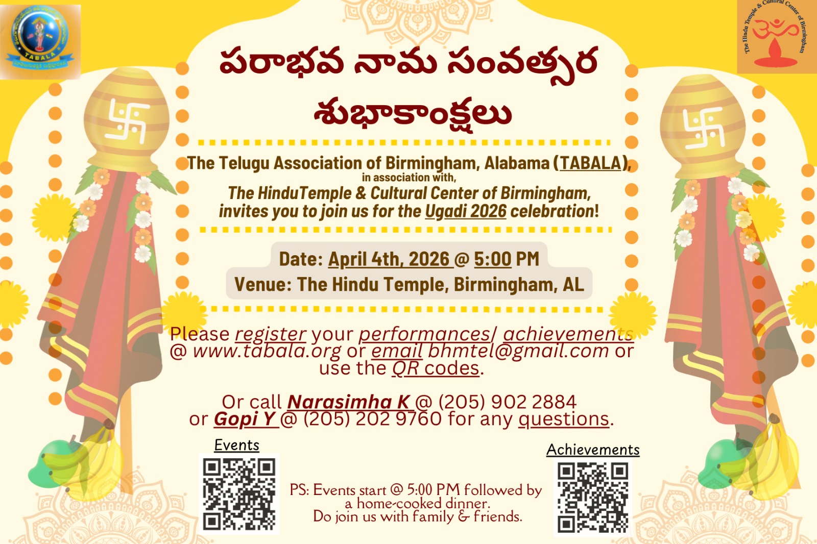 TABALA Ugadi Cultural Event '26